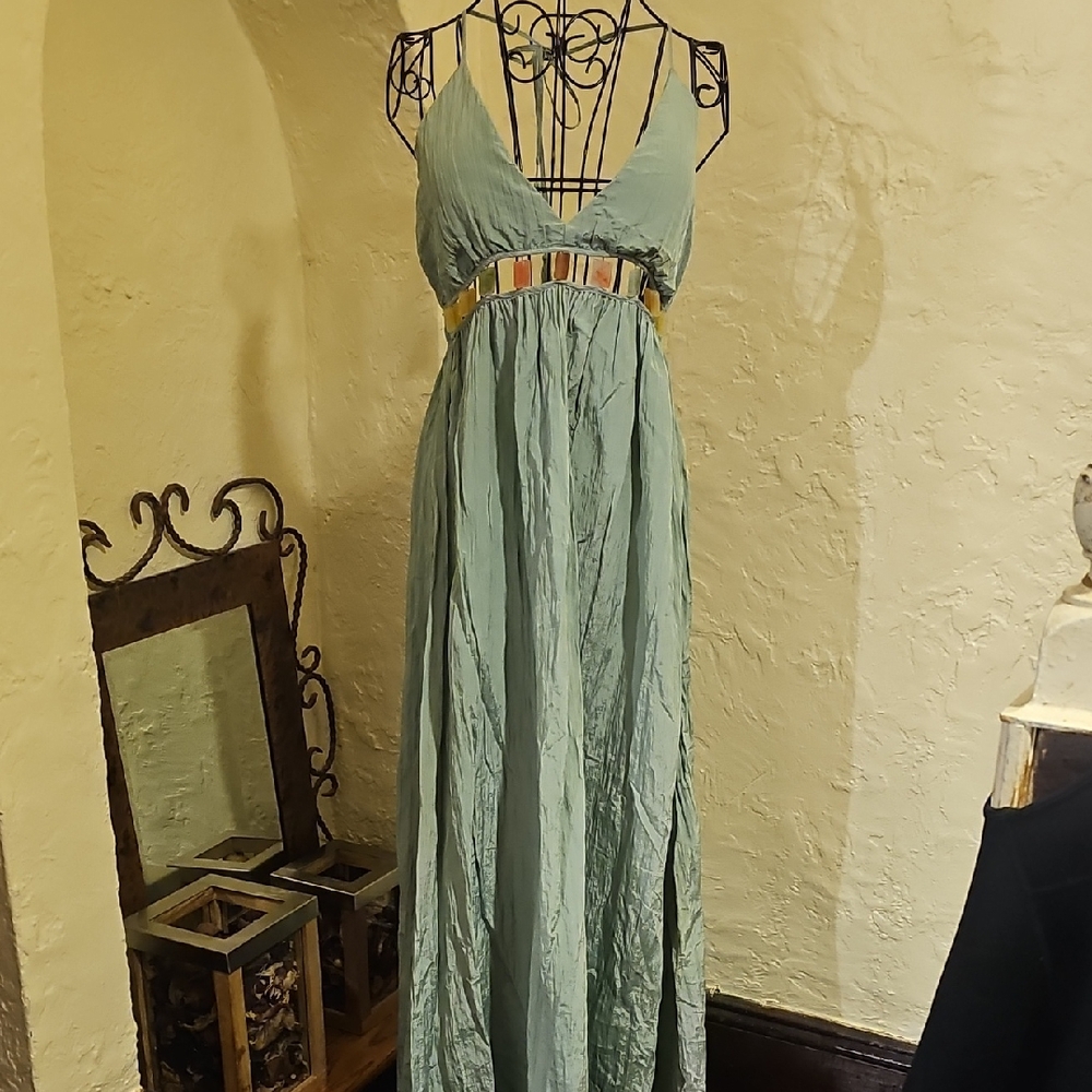 Elegant Green Maxi Dress
